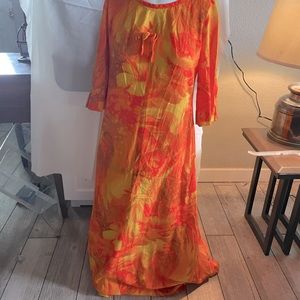 Vintage Sears Hawaiian Fashions Maxi Dress- Size 8